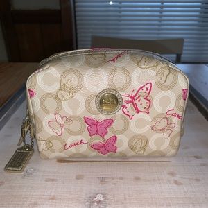 Coach waverly butterfly cosmetic case
